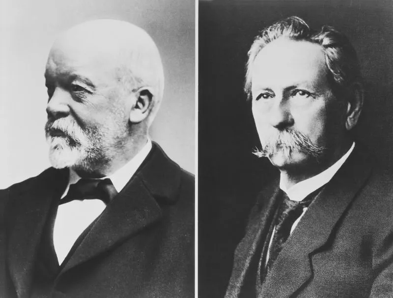 Gottlieb Daimler e Karl Benz, fundadores da Mercedes-Benz